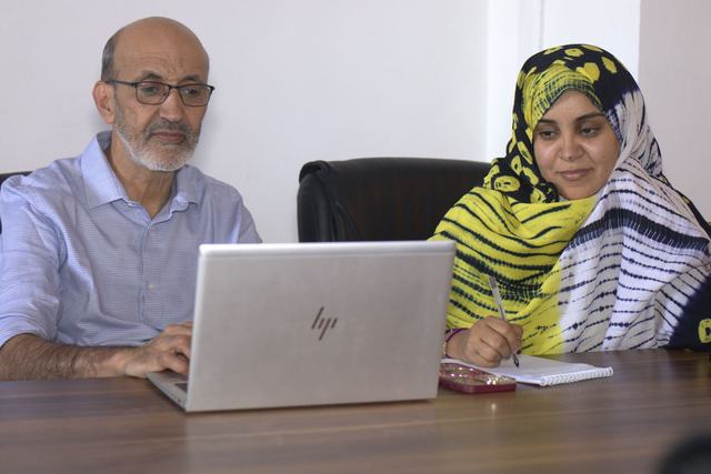 Computer work during the school